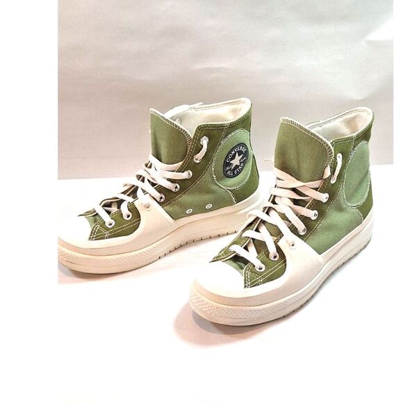 Converse Chuck Taylor Construct Colourblock Green All Star Shoe AO3471C Size 9 - Picture 3 of 11